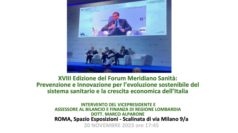 Forum Meridiano Sanità: Prevenzione e Innovazione per l’evoluzione sostenibile del sistema sanitario e la crescita economica dell’Italia